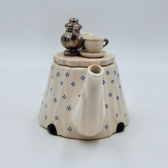 Cardew Design Victorian Tea Time 4 Inch Porcelain Teapot Made in England - Picture 2 of 12